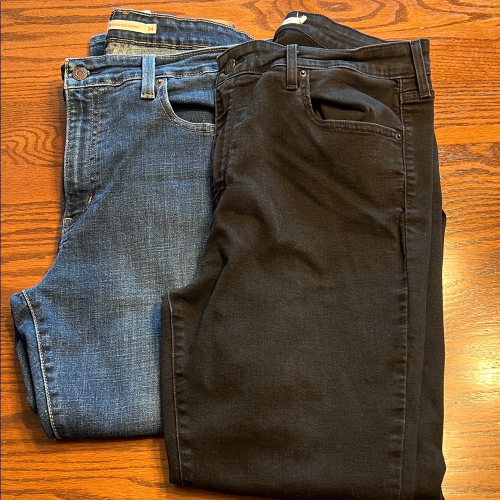 2 pair Levi’s 721 high rise skinny jeans size 34 #165